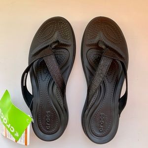CROCS Dual Comfort Capri V FLIP FLOP sandals - black